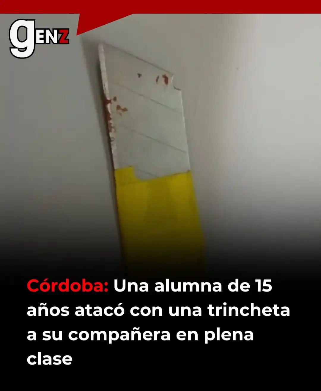 Image from Gen Z noticias: 🩸 En la escuela IPETyM 61 General Manuel Savio de Salsipuedes, Córdob...