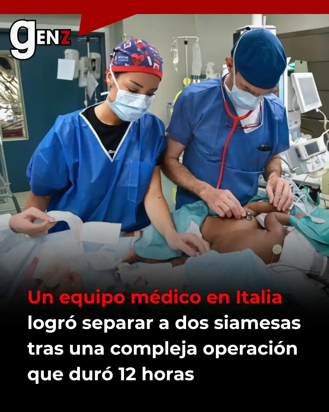 Image from Gen Z noticias: 🧩 En un hospital italiano, un equipo multidisciplinario de 50 profesi...