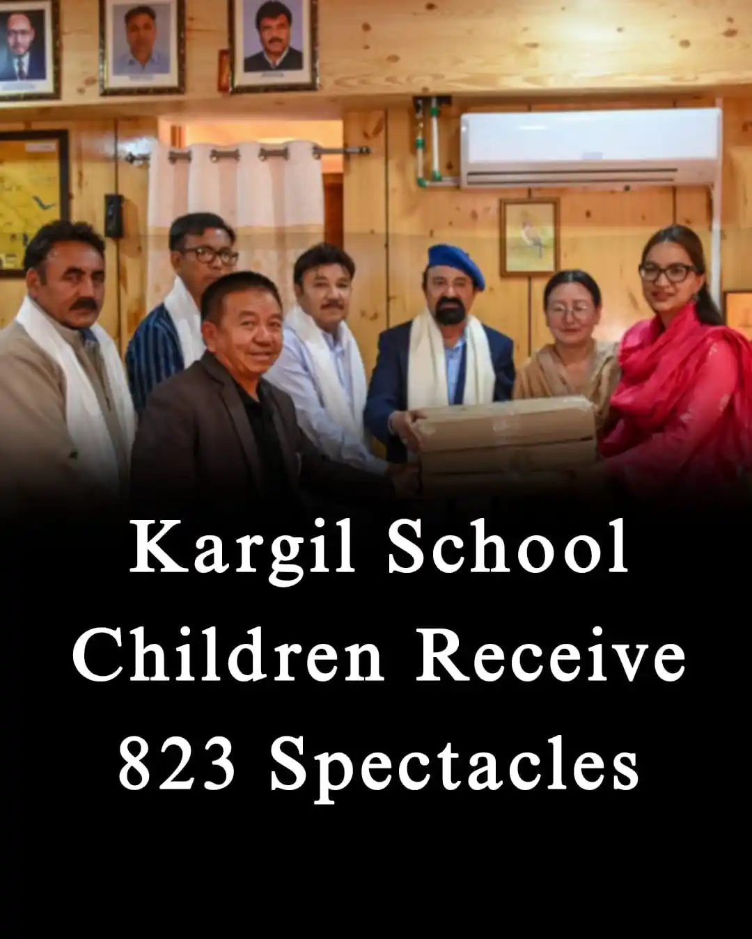 Image from Voice of Ladakh: *Kargil: Mahabodhi Hospital dedicated 823 spectacles to schoolchildren...