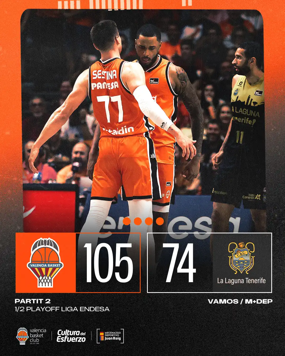 Image from Valencia Basket Club: *La Fonteta ruge para sumar también el segundo (104-75)* 🧡 Valencia ...