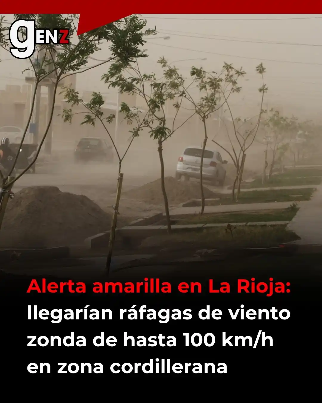 Image from Gen Z noticias: 🟡 La Rioja activó una ALERTA AMARILLA: el SIAT advirtió ráfagas de v...