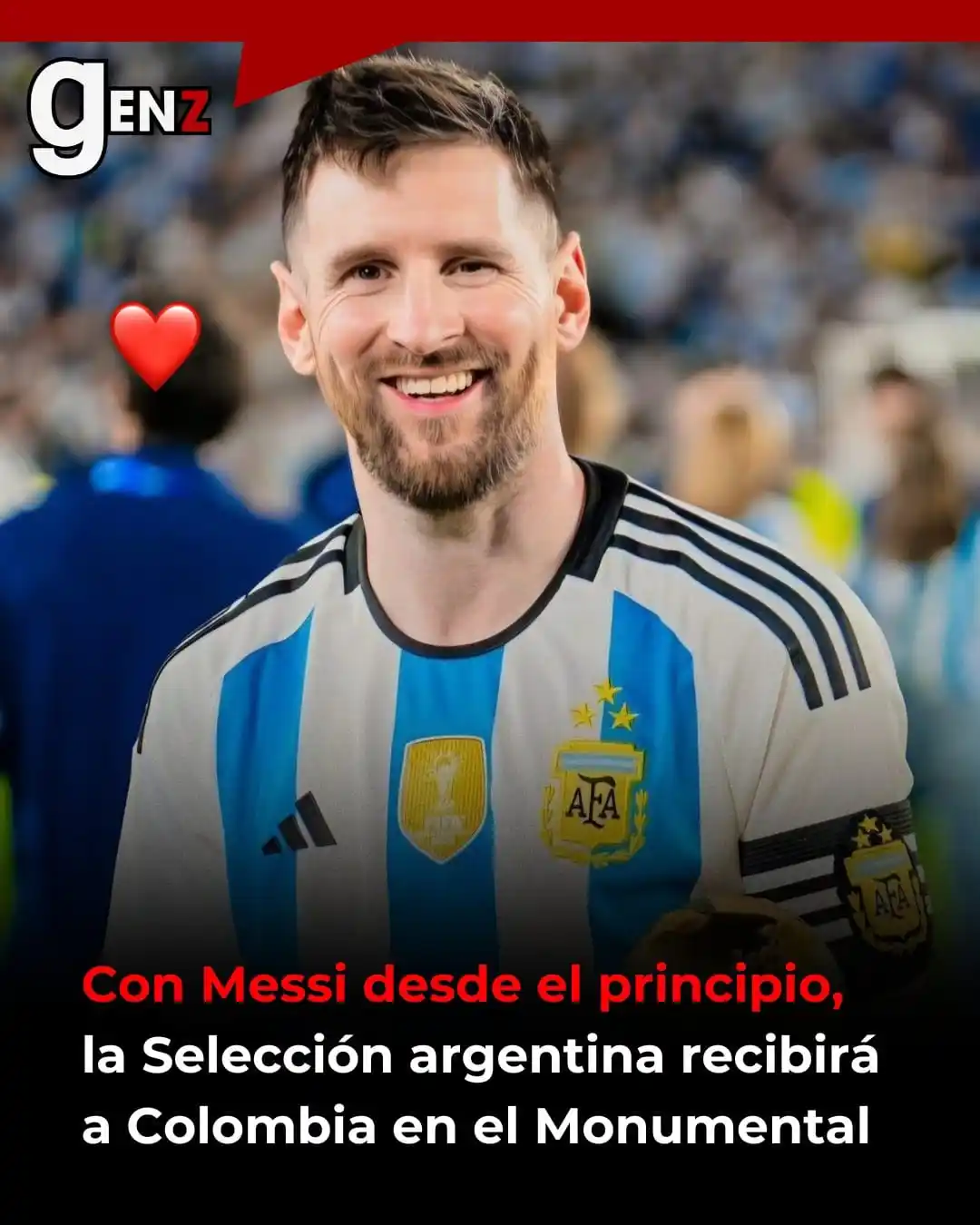 Image from Gen Z noticias: La ya clasificada Selección argentina recibirá a su par de Colombia, n...