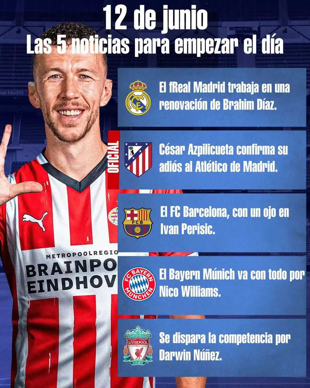 Image from Fichajes.com: 👉 ☀ *Las noticias para arrancar el día*  🔥 El Real Madrid trabaja en...