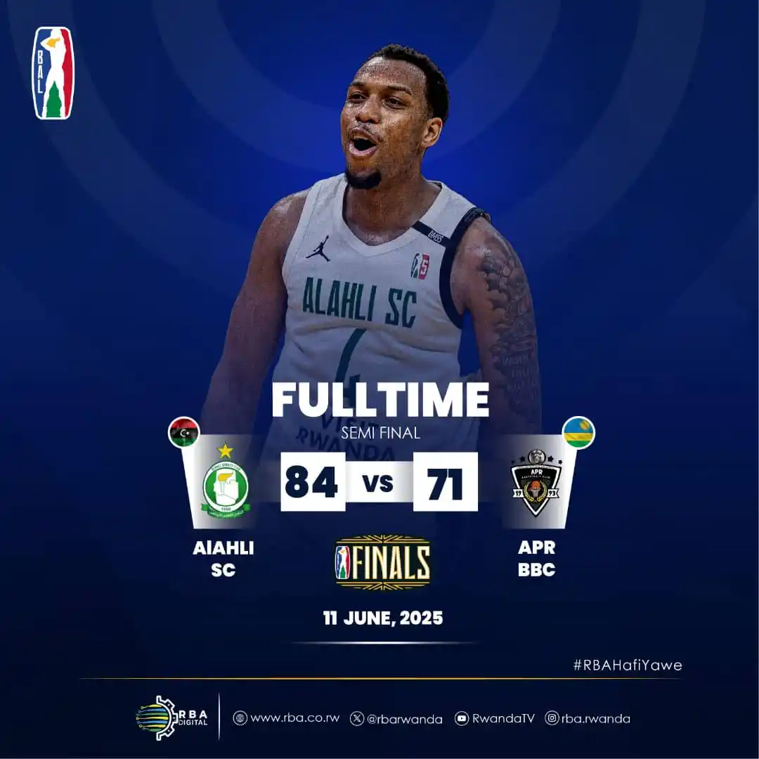 Image from Rwanda Broadcasting Agency (RBA): Libya’s Al Ahli Tripoli defeats Rwanda’s APR BBC 84-71 to reach the <a...