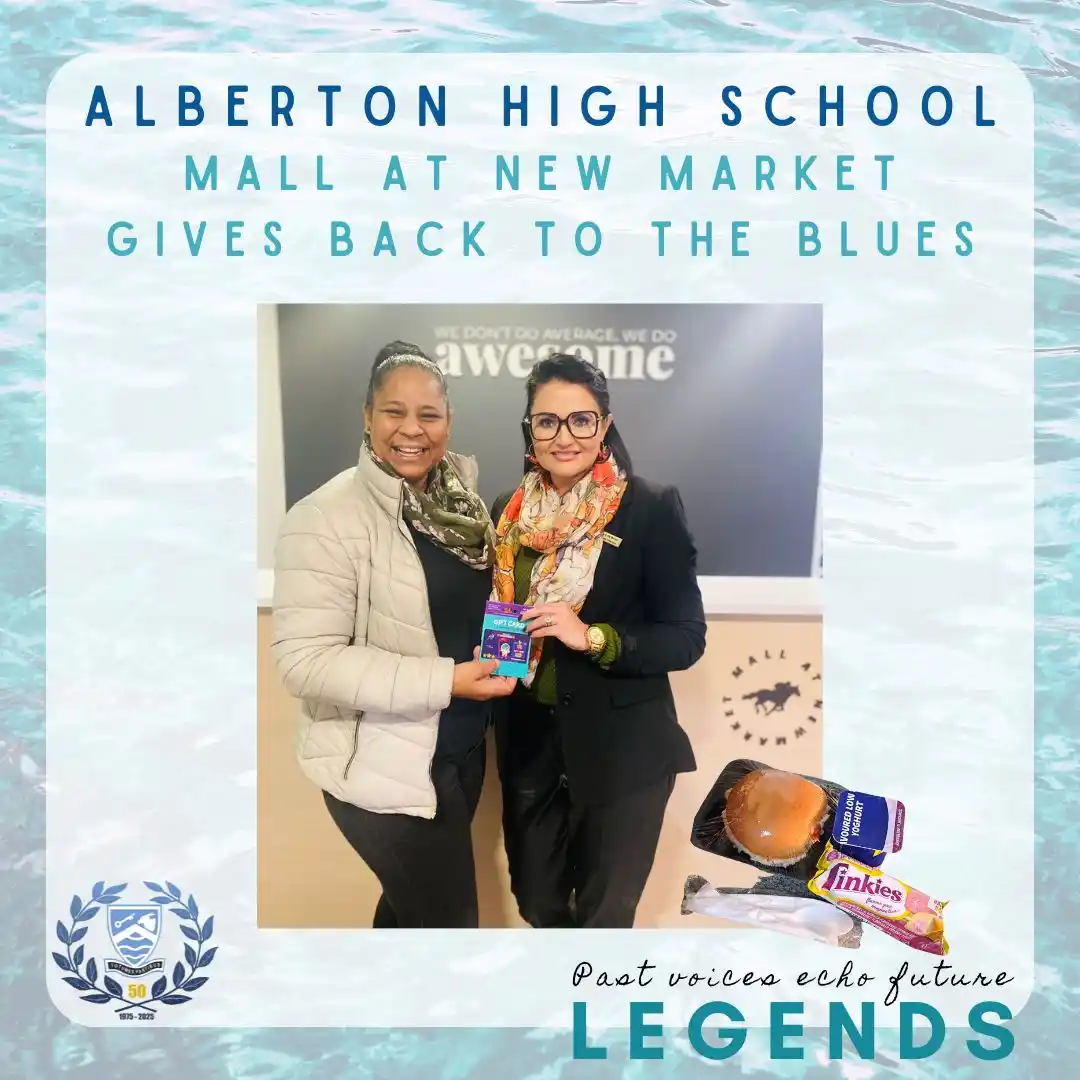 Image from Alberton High School: MALL AT NEW MARKET GIVES BACK TO THE BLUES We are incredibly grateful...