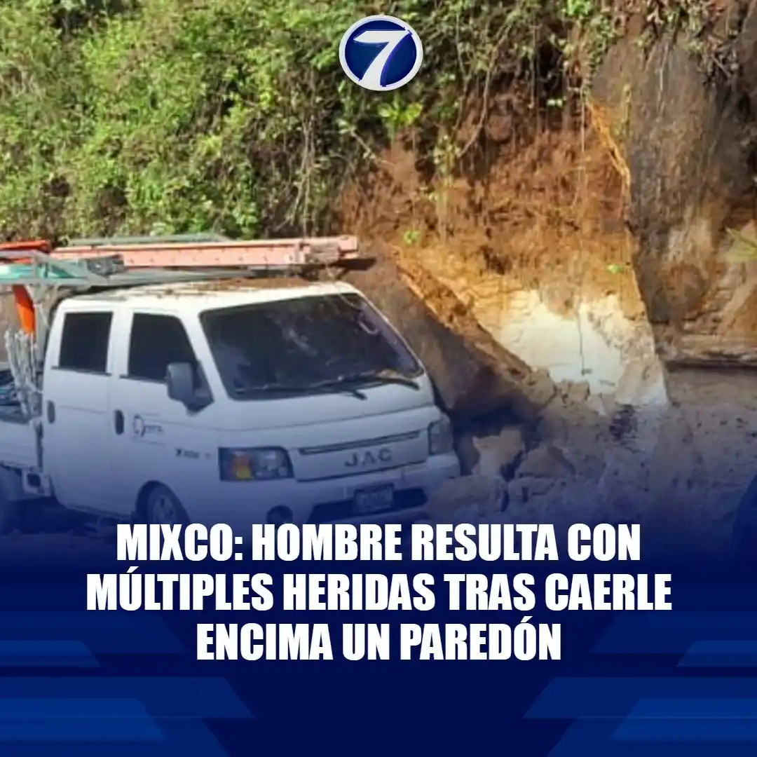 Image from Noti7: Mixco: Hombre resulta con múltiples heridas tras caerle encima un pare...