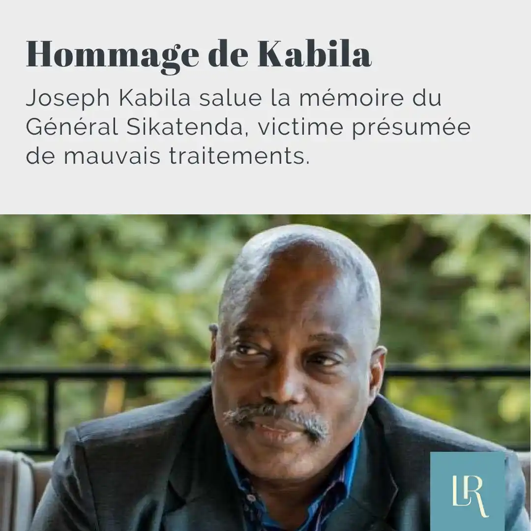 Image from LA RONDE MEDIA: RDC : Joseph Kabila rend hommage au Général Sikatenda Shabani, compagn...