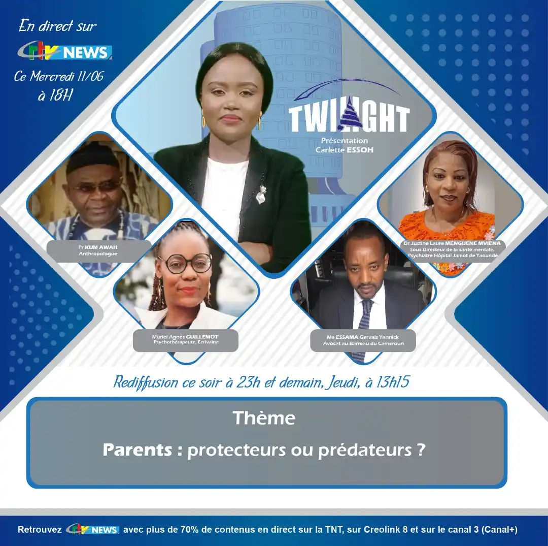 Image from ⭕️ Minjec WEB TV: *📺⏰Rendez vous media* 👉🏽 Emission: *TWILIGHT* sur *Crtv News*, ce...