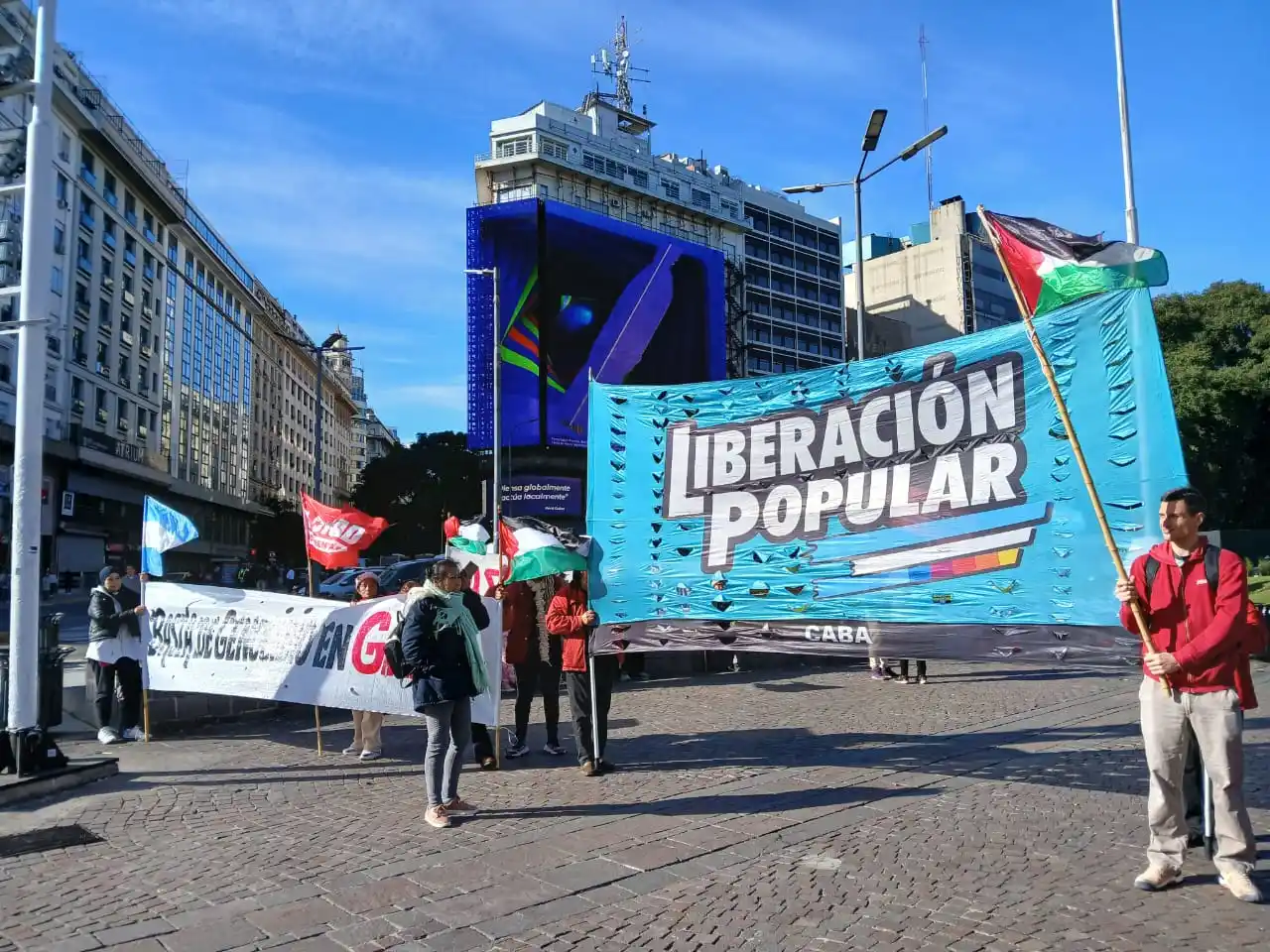 Image from Liberación Popular: REPUDIO A LA VISITA DE MILEI A ISRAEL. NO AL GENOCIDIO DEL PUEBLO PALE...