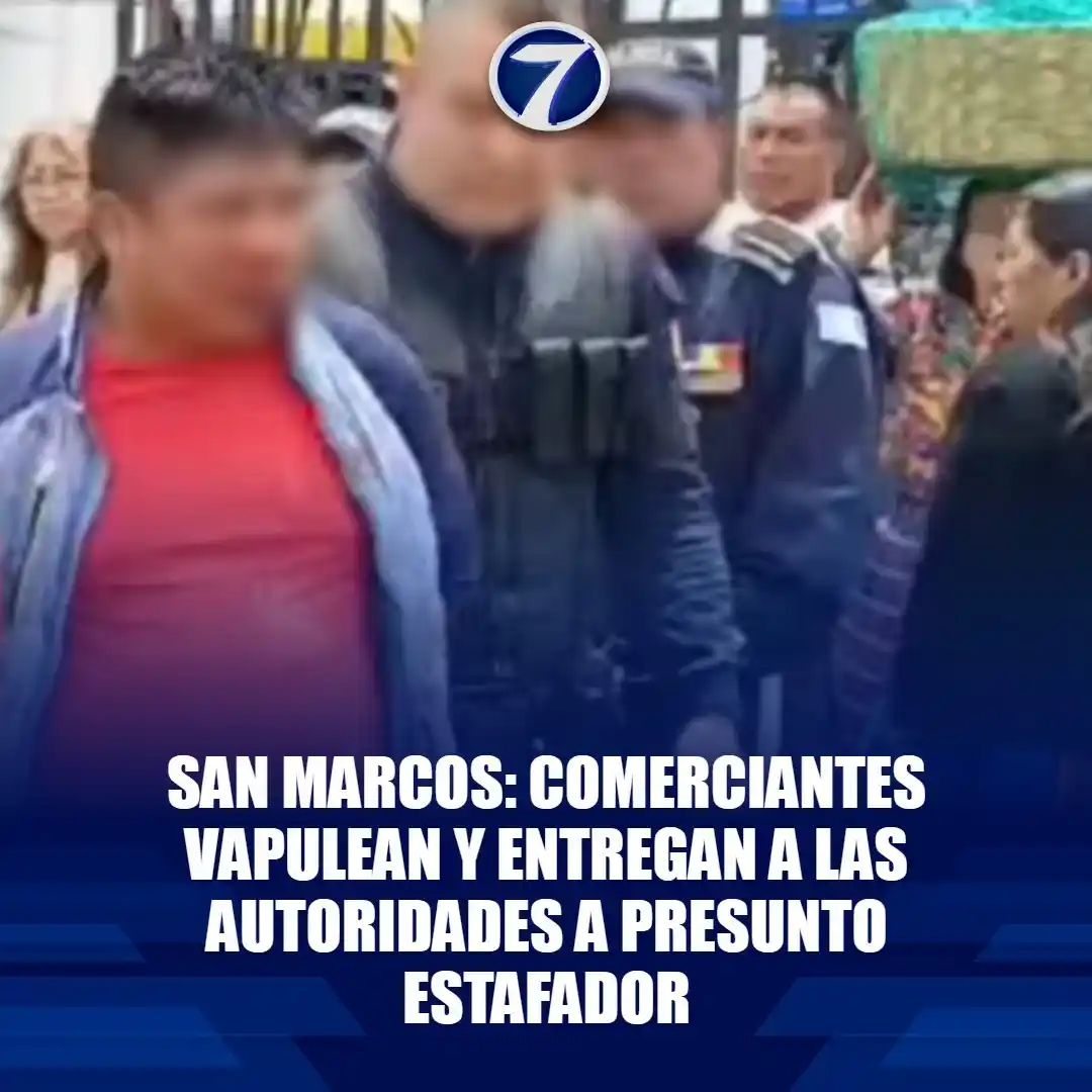 Image from Noti7: San Marcos: Comerciantes vapulean y entregan a las autoridades a presu...