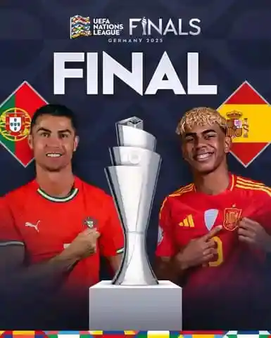 Image from GTN TV: Spain and Portugal set to clash in 2024-25 UEFA Nations League final a...