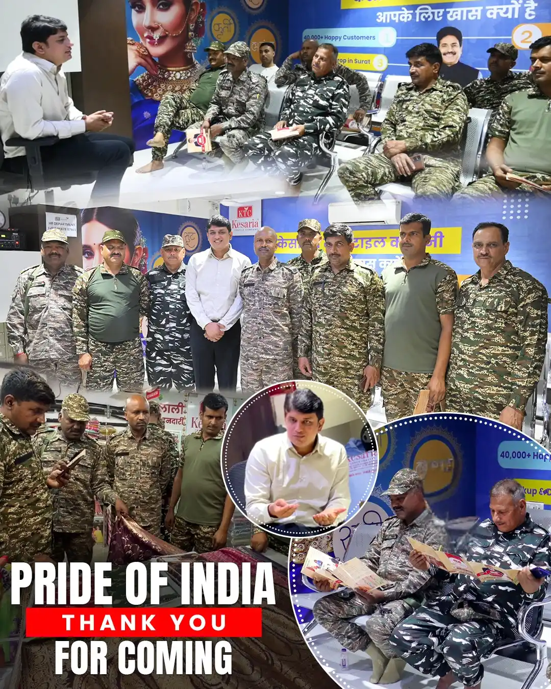 Image from Kesaria Textile Company: देश के वीर जवानों का आगमन, गर्व और प्रेरणा से भरा एक अद्भुत क्षण है। <...