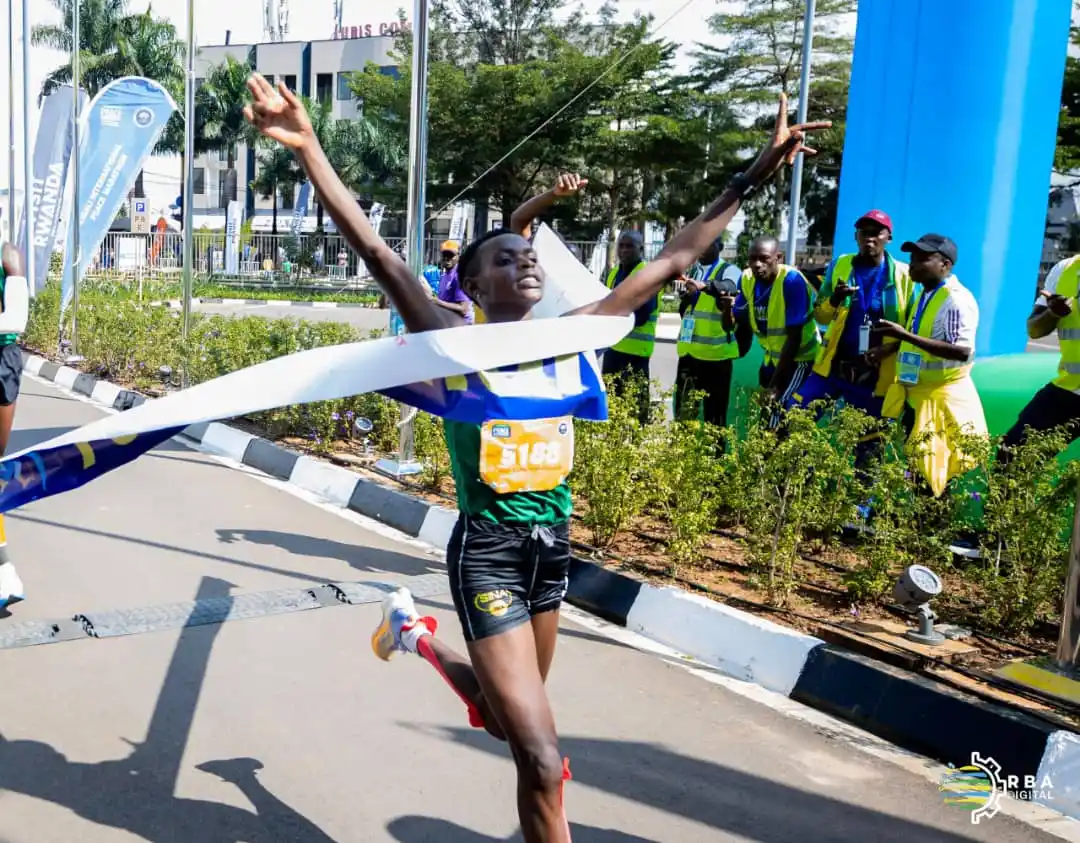 Image from Rwanda Broadcasting Agency (RBA): Umunyarwandakazi Florence Niyonkuru ni we wegukanye Umudali wa Zahabu...