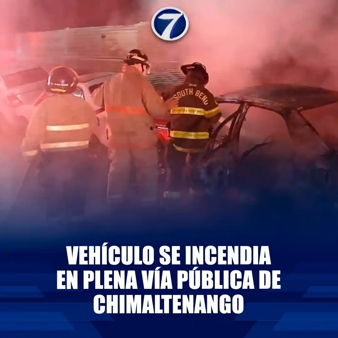 Image from Noti7: Vehículo se incendia en plena vía pública de Chimaltenango ➡ https://b...