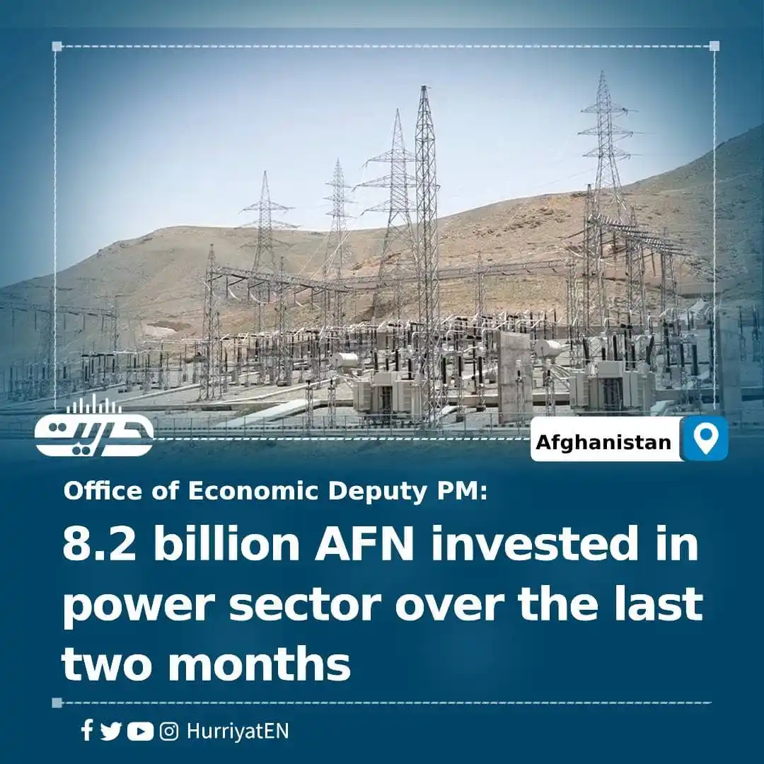 Image from Hurriyat Radio English: 8.2 billion AFN invested in power sector over the last two months The...