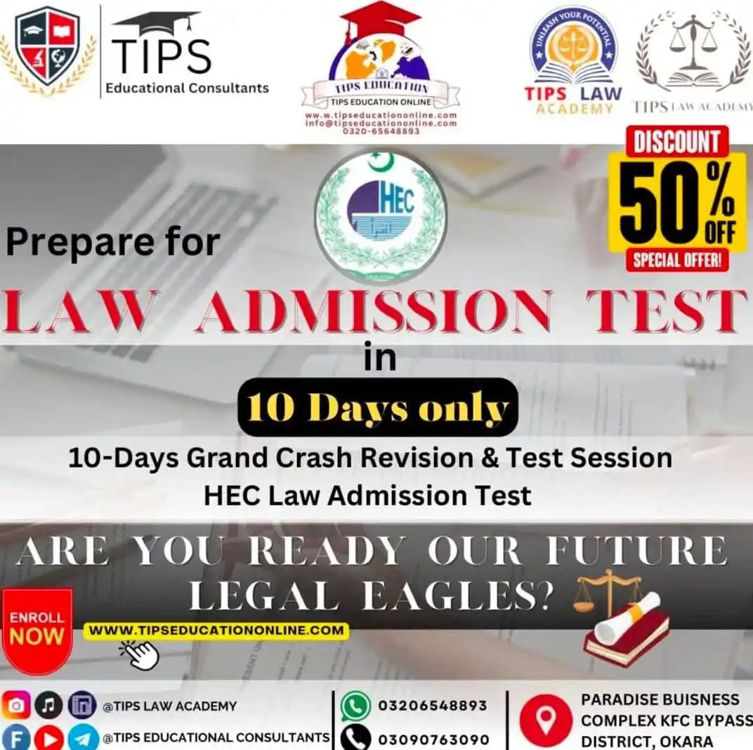Image from TIPS LAW ACADEMY AND EDUCATIONAL CONSULTANTS: Alert‼️ LAW ADMISSION TEST (LAT) – 1st JUNE 2025 ONLY 10 DAYS LEFT! A...