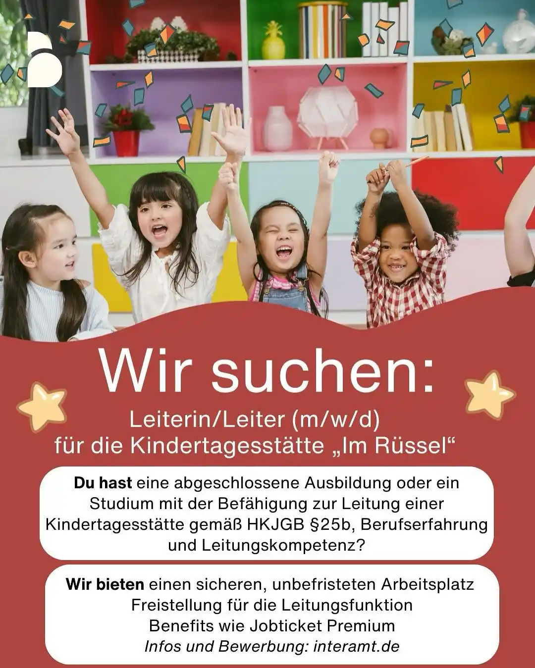 Image from Gemeinde Münster Hessen: 🔎Bei der Gemeinde Münster ist zum 01.10.2025 für die Kindertagesstätt...