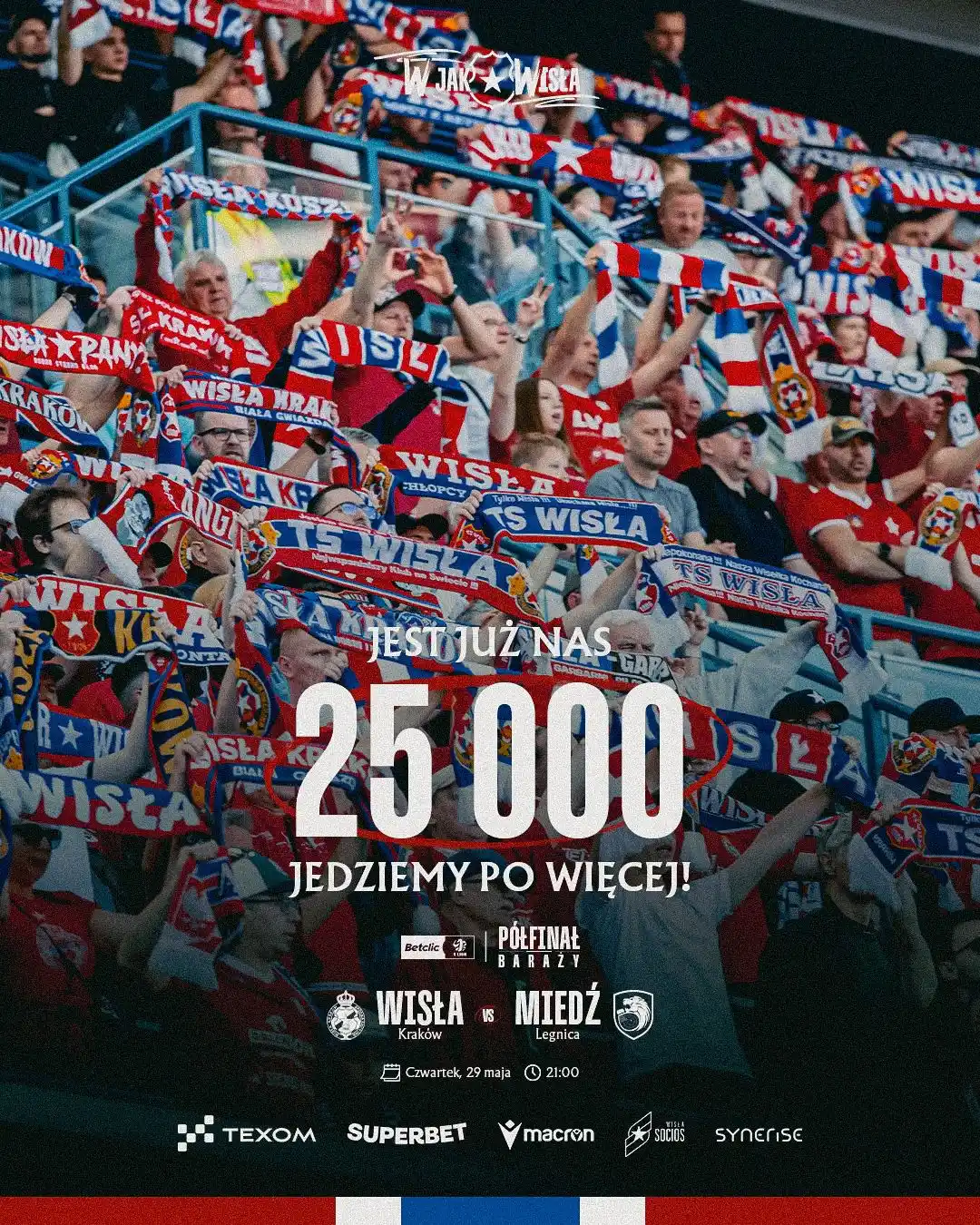 Image from Wisła Kraków 🔵⚪️🔴: Bliżej, coraz bliżej do kompletu 😍 ___ Robimy <a class="text-blue-50...