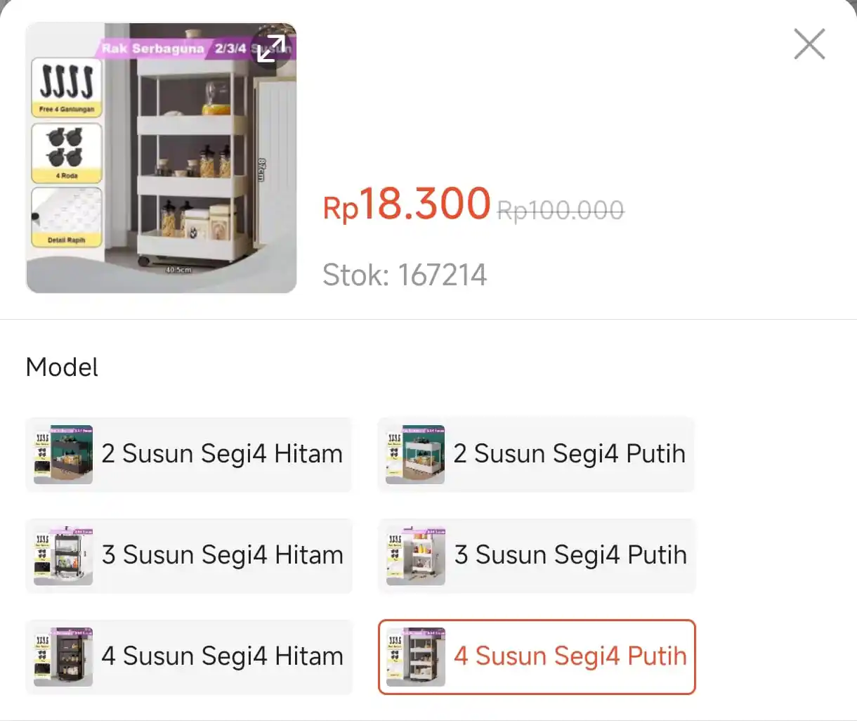 Image from INFO PROMO DISKON RACUN BELANJA | SHOPEE LAZADA TOKOPEDIA BLIBLI TIKTOK HIDDEN GEMS DAGET SHOPEE THR: Cepett Rak 4 Susun 18RB🔥 https://s.shopee.co.id/9ACpHjKjMg?share_chan...
