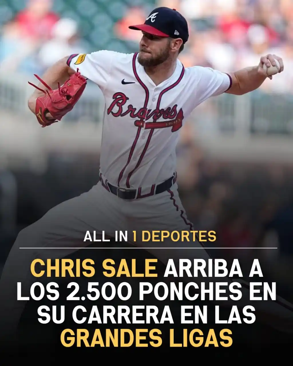 Image from All In 1 Deportes: ¡🔥 Chris Sale alcanza los 2,500 ponches en MLB! ⚾💪💯 El zurdo estel...