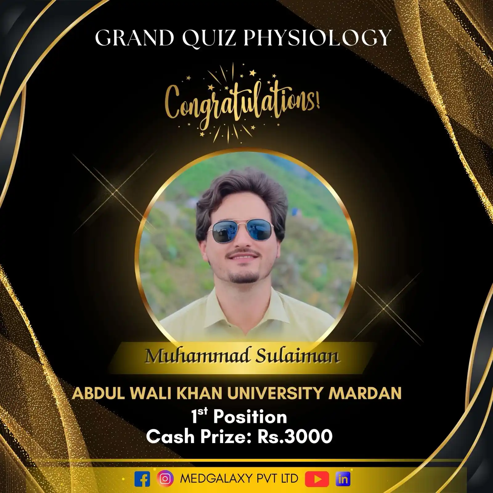 Image from MEDGALAXY: 🥇 Congratulations! 🥇  Finally its time to announce the topper, Mr. M...