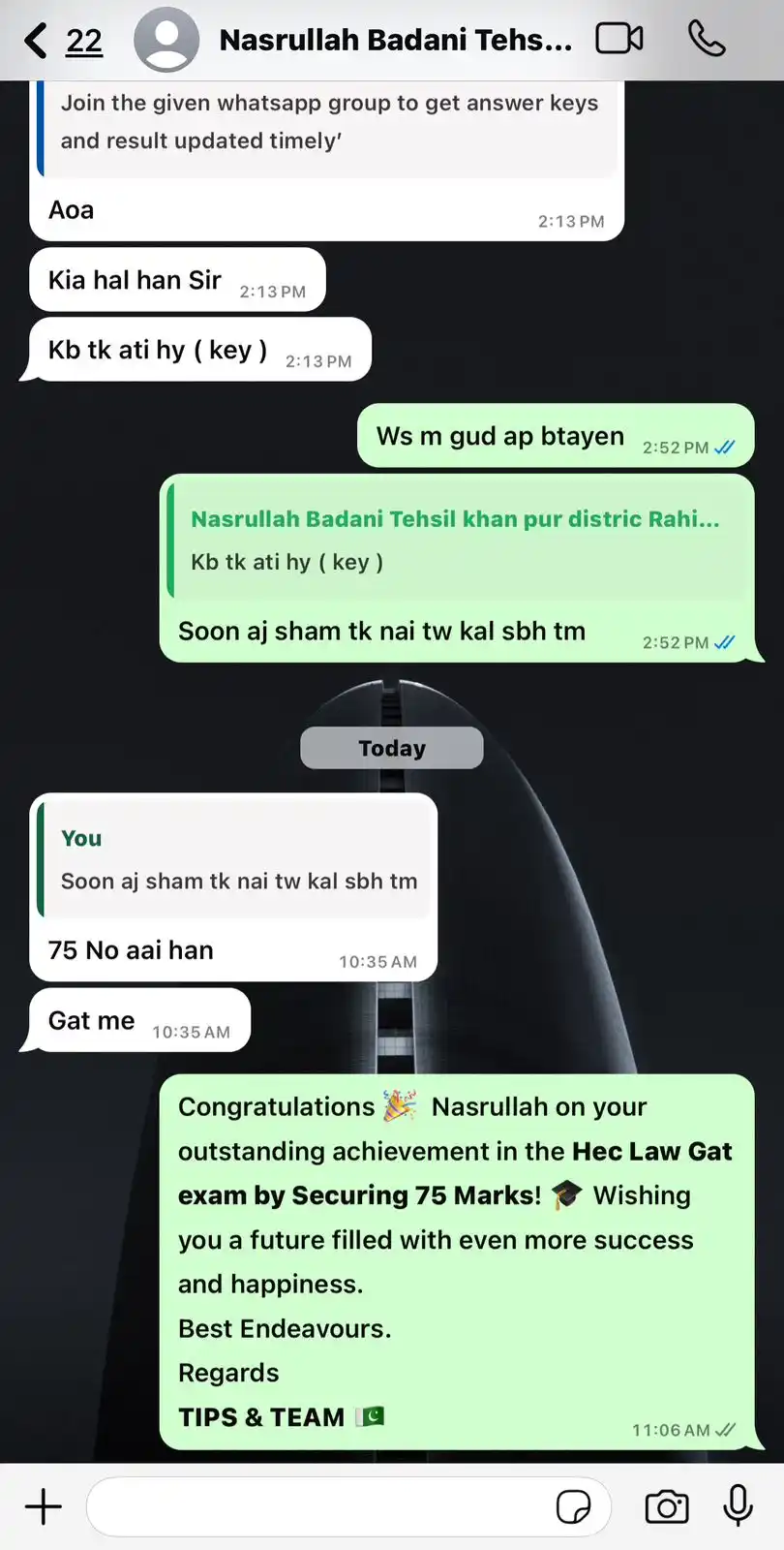 Image from TIPS LAW ACADEMY AND EDUCATIONAL CONSULTANTS: Congratulations Nasrullah! 🏆 Another Success Story....