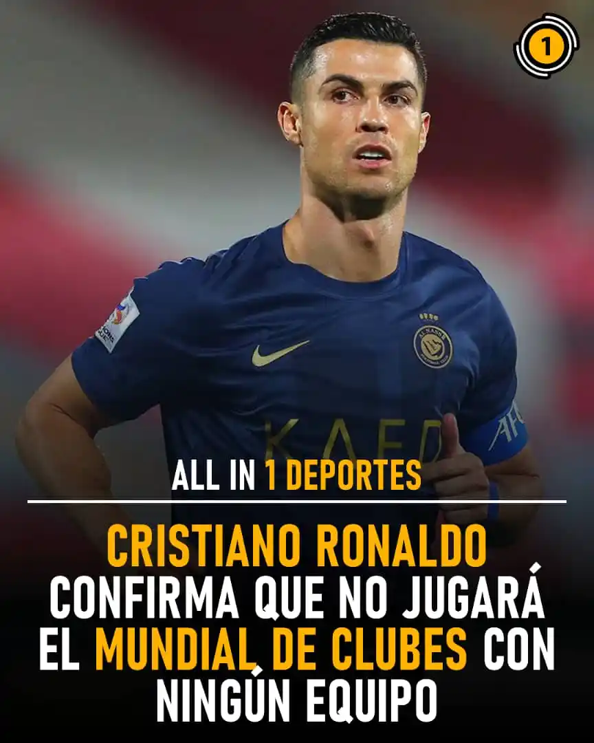 Image from All In 1 Deportes: 🚨 ¡Cristiano Ronaldo dice NO al Mundial de Clubes! 🚫🌍 Cristiano Ro...