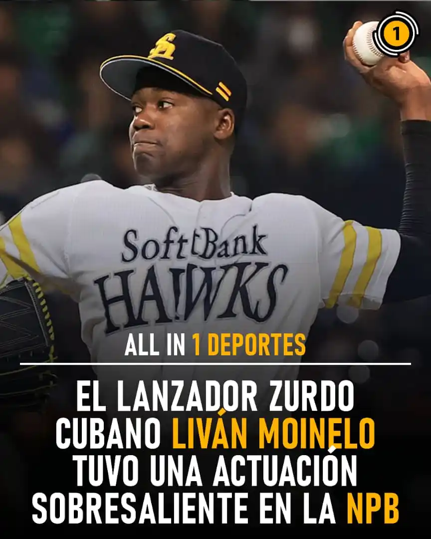 Image from All In 1 Deportes: 🇨🇺🔥 ¡Histórico Liván Moinelo en la NPB! 🔥🇨🇺 ☑️ Liván Moinelo (5...
