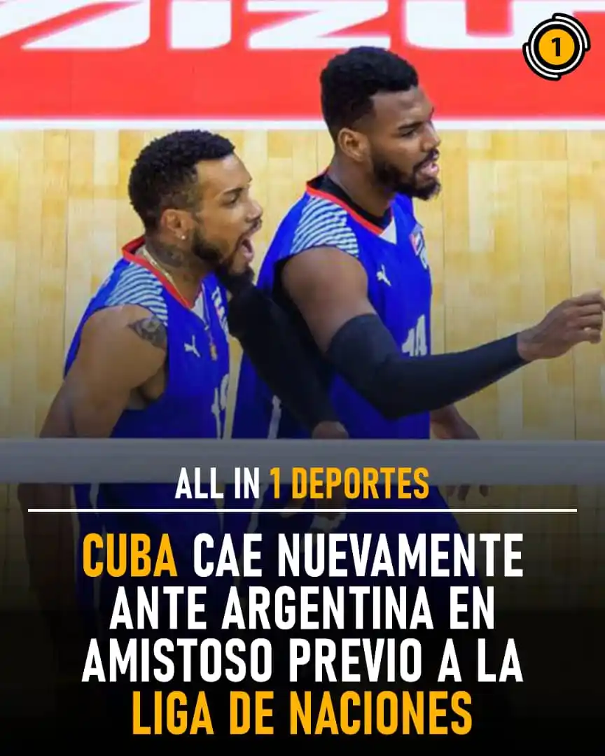 Image from All In 1 Deportes: 🏐🔥 Cuba cae en cerrado amistoso ante Argentina 🇨🇺🇦🇷 La selecció...