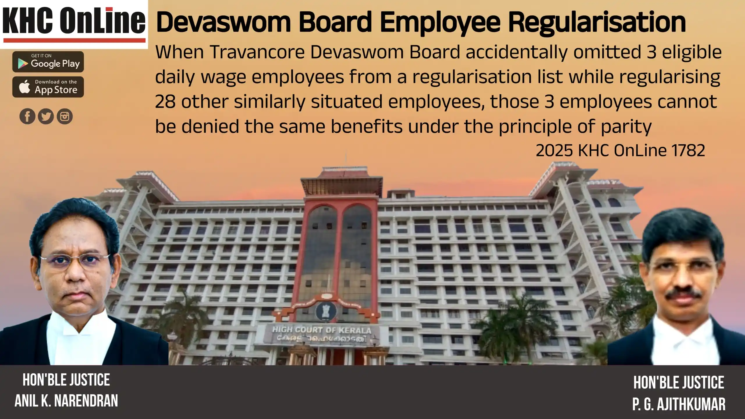 Image from KHC: ⏺️ Devaswom Board Employee Regularisation - When Travancore Devaswom B...