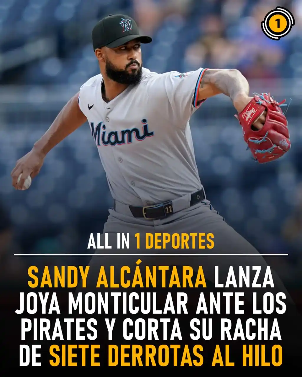 Image from All In 1 Deportes: 🔥🇩🇴 ¡Sandy Alcántara rompe la mala racha con una joya monticular! �...