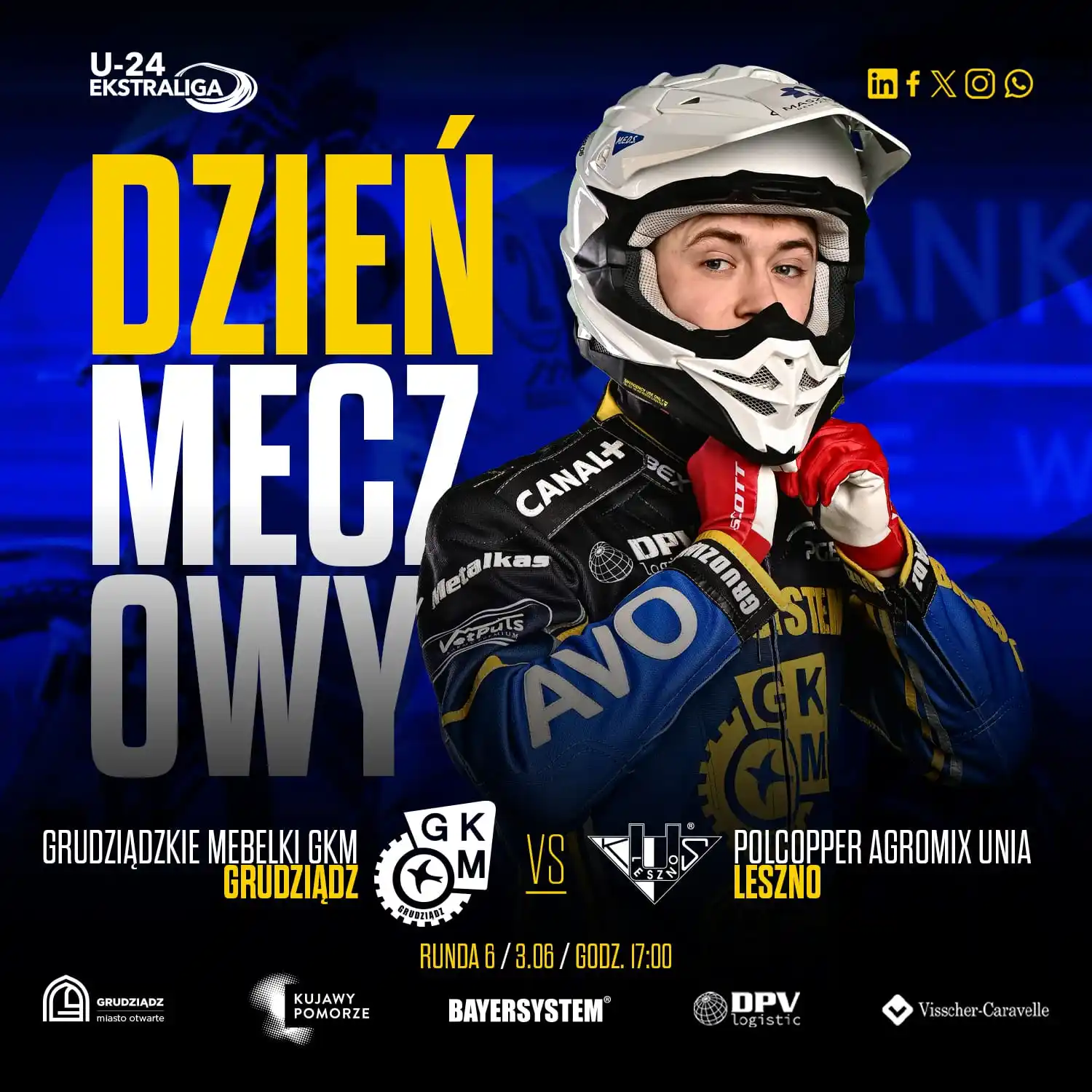 Image from GKM Grudziądz S.A.: 🚨 DZIEŃ MECZOWY 🚨 🔛 Dziś w lidze U-24 podejmujemy drużynę Polcoppe...
