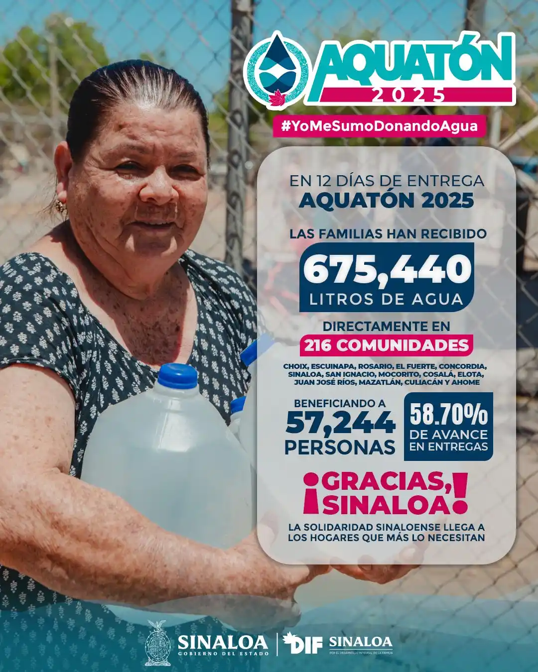 Image from Gobierno del Estado de Sinaloa : Gracias a la ayuda de las y los sinaloenses, en solo 12 días de <a cla...