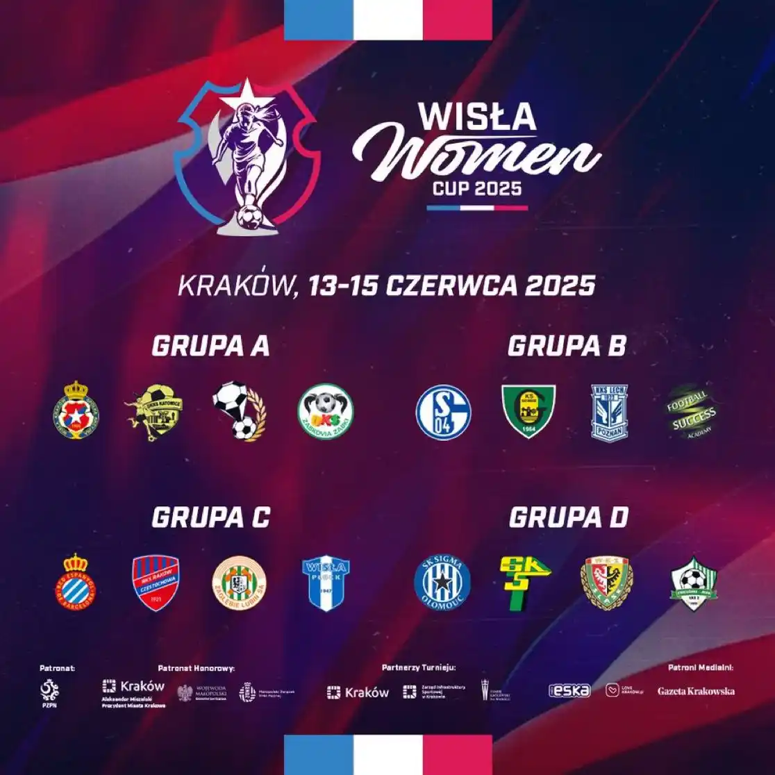 Image from Wisła Kraków 🔵⚪️🔴: Jak prezentują się grupy na turniej Wisła Women Cup 2025? Sprawdzamy ⤵...