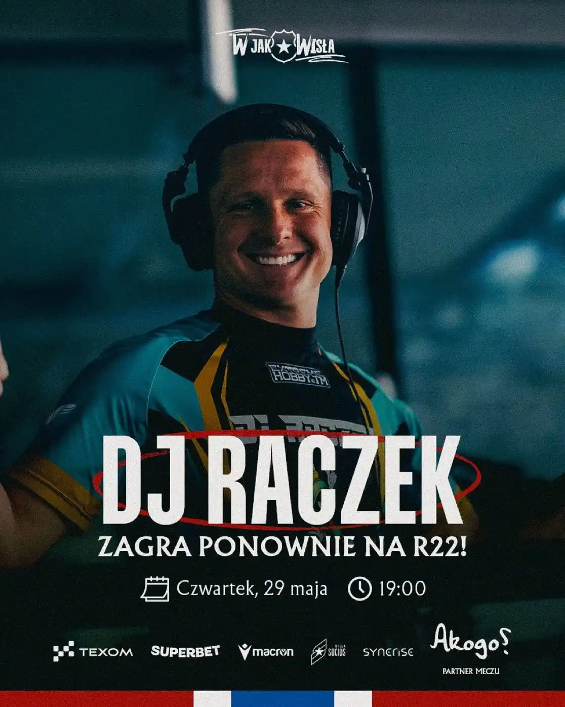 Image from Wisła Kraków 🔵⚪️🔴: Jesteście na to gotowi? DJ Raczek ponownie przejmuje stadionowe głośni...
