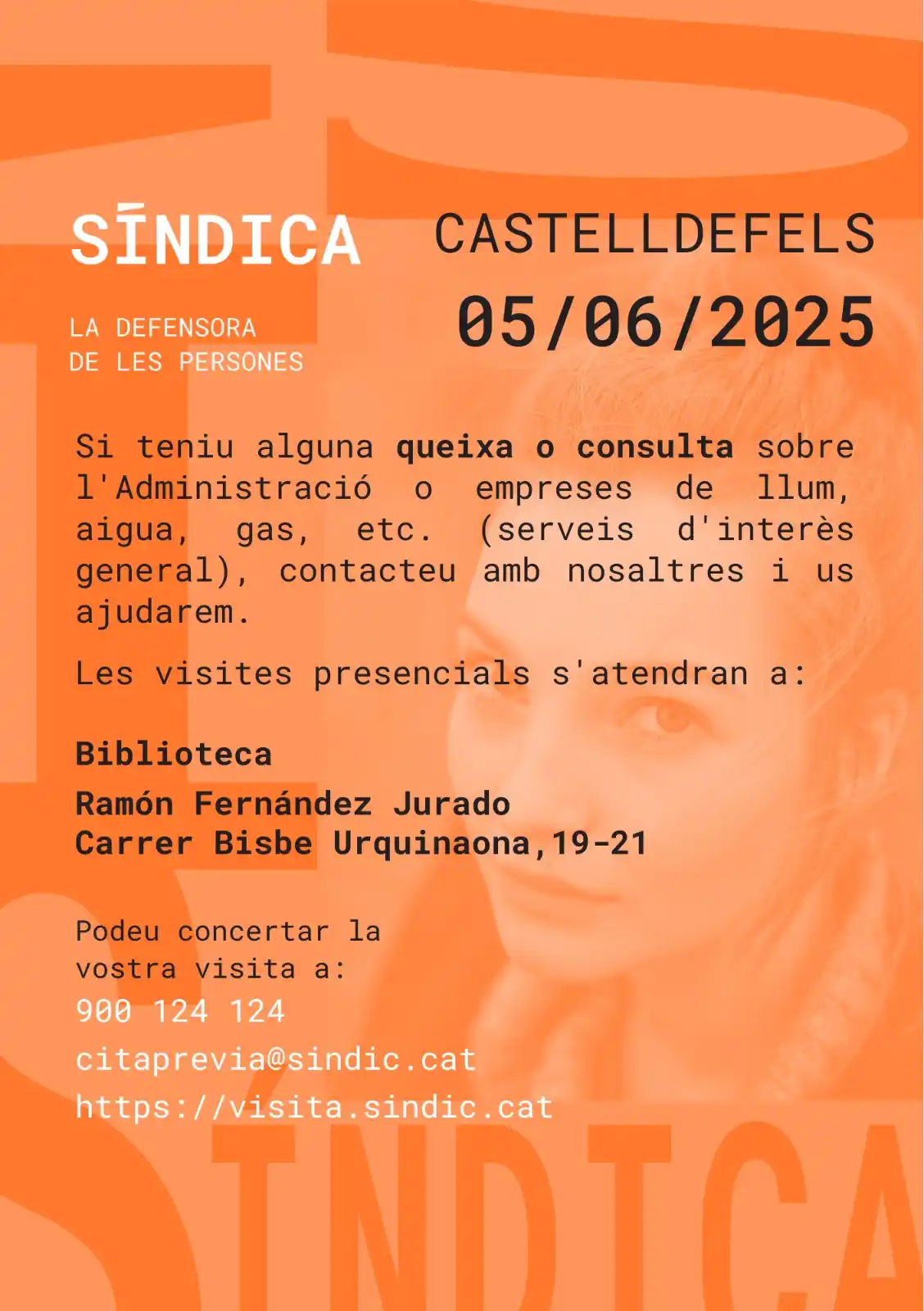 Image from Ajuntament de Castelldefels: 📣 L’oficina de la Síndica de Greuges visita demà Castelldefels 📌 El...