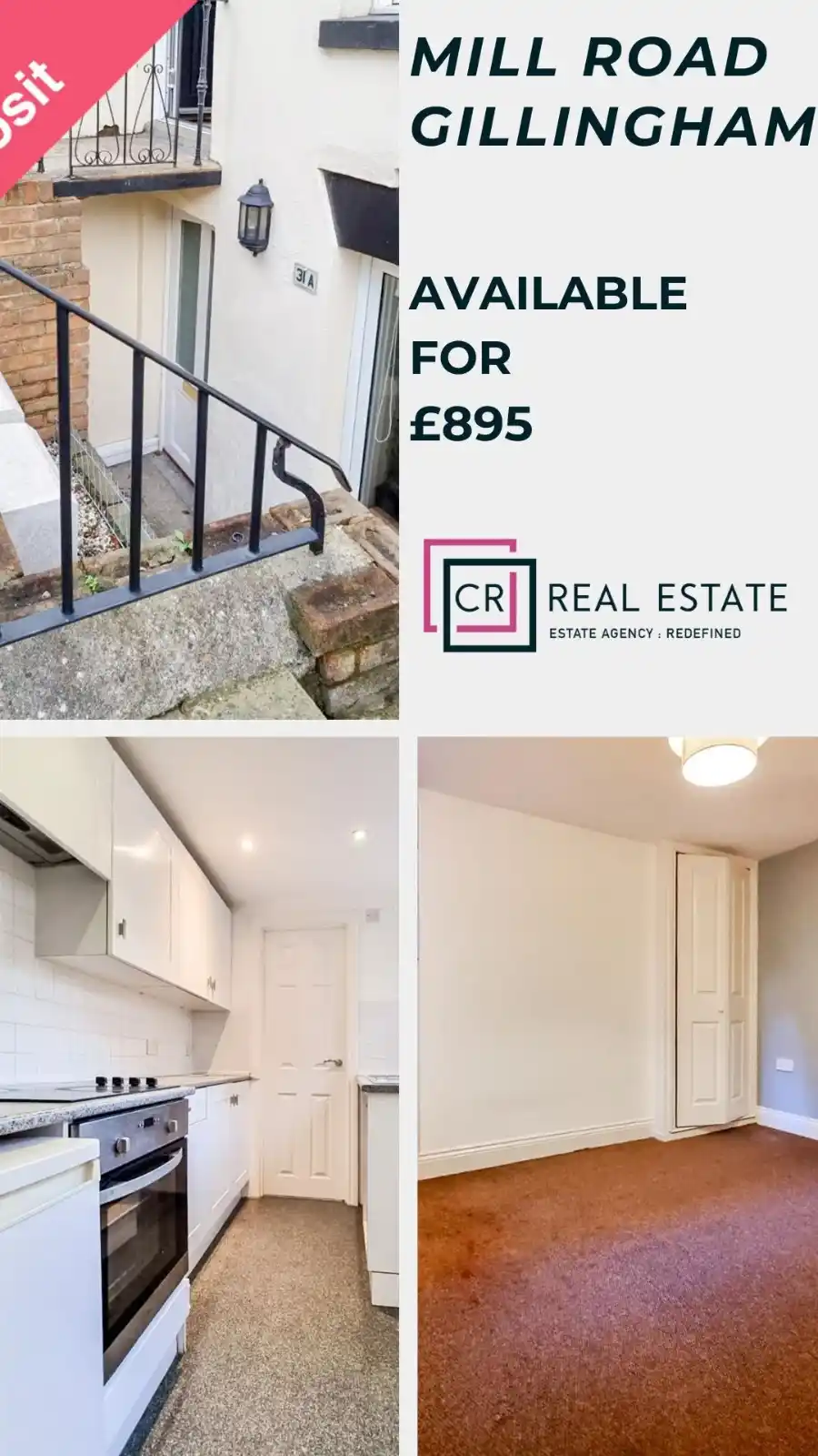 Image from Property to rent in Kent, UK: 📍 Mill Road, Gillingham 💷 £895 PCM | 🛏 1 Bedroom | 🛁 1 Bathroom | ...