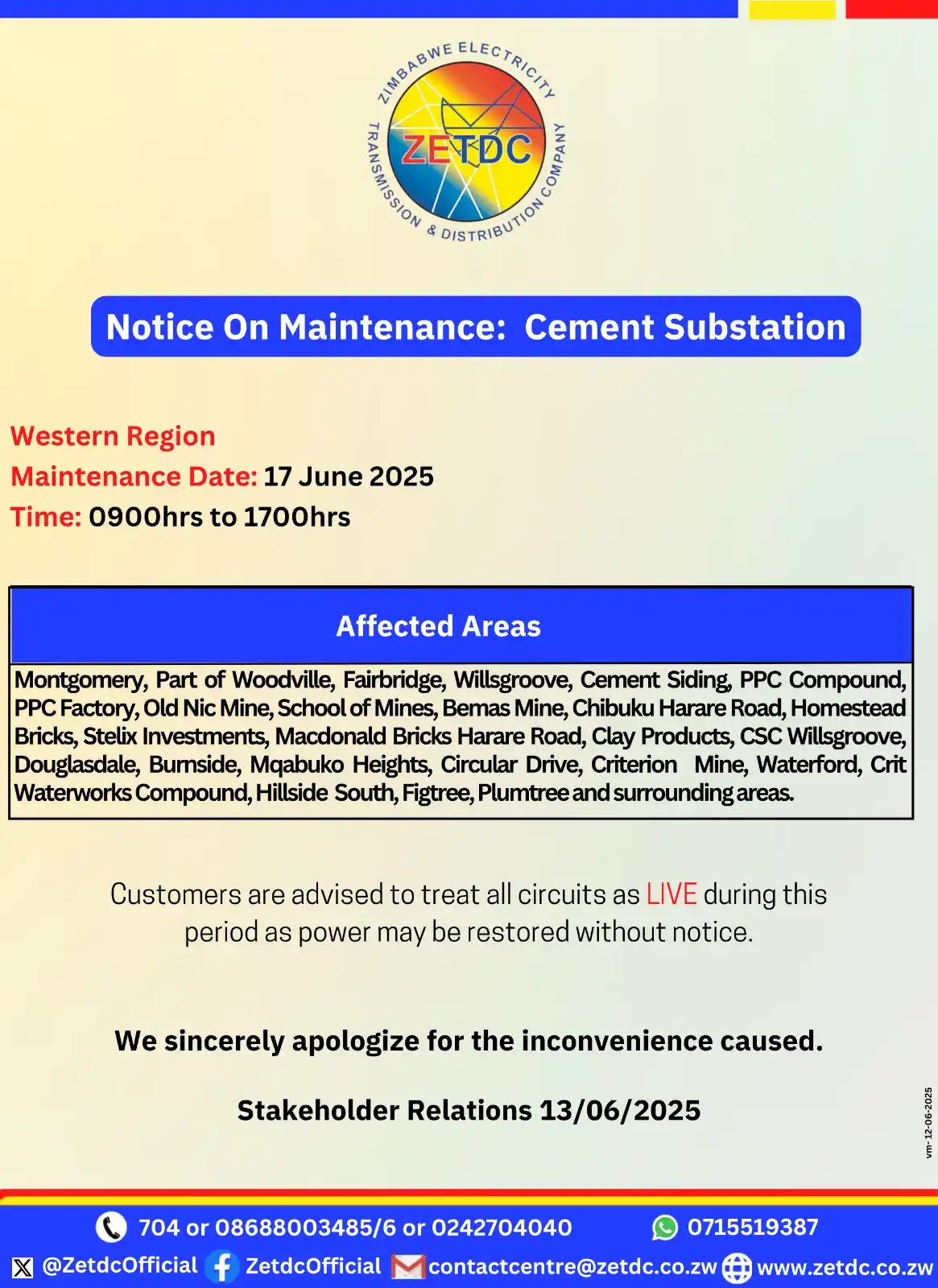 Image from ZETDC NATIONAL CONTACT CENTRE: <a class="text-blue-500 hover:underline cursor-pointer" href="/hashtag...