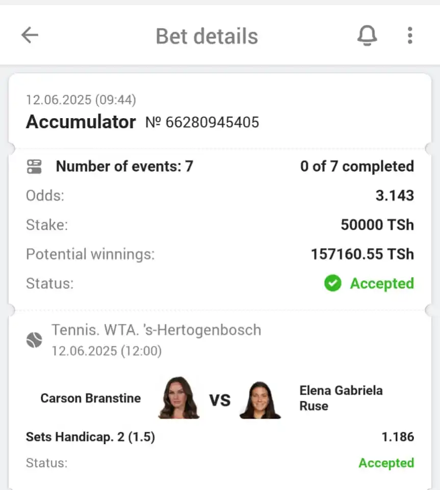 Image from Sports Spirt: Odds 3 Mchana Fansport 🔥 Code 👉A7TTS Tennis Juzi wanangu wa sport...