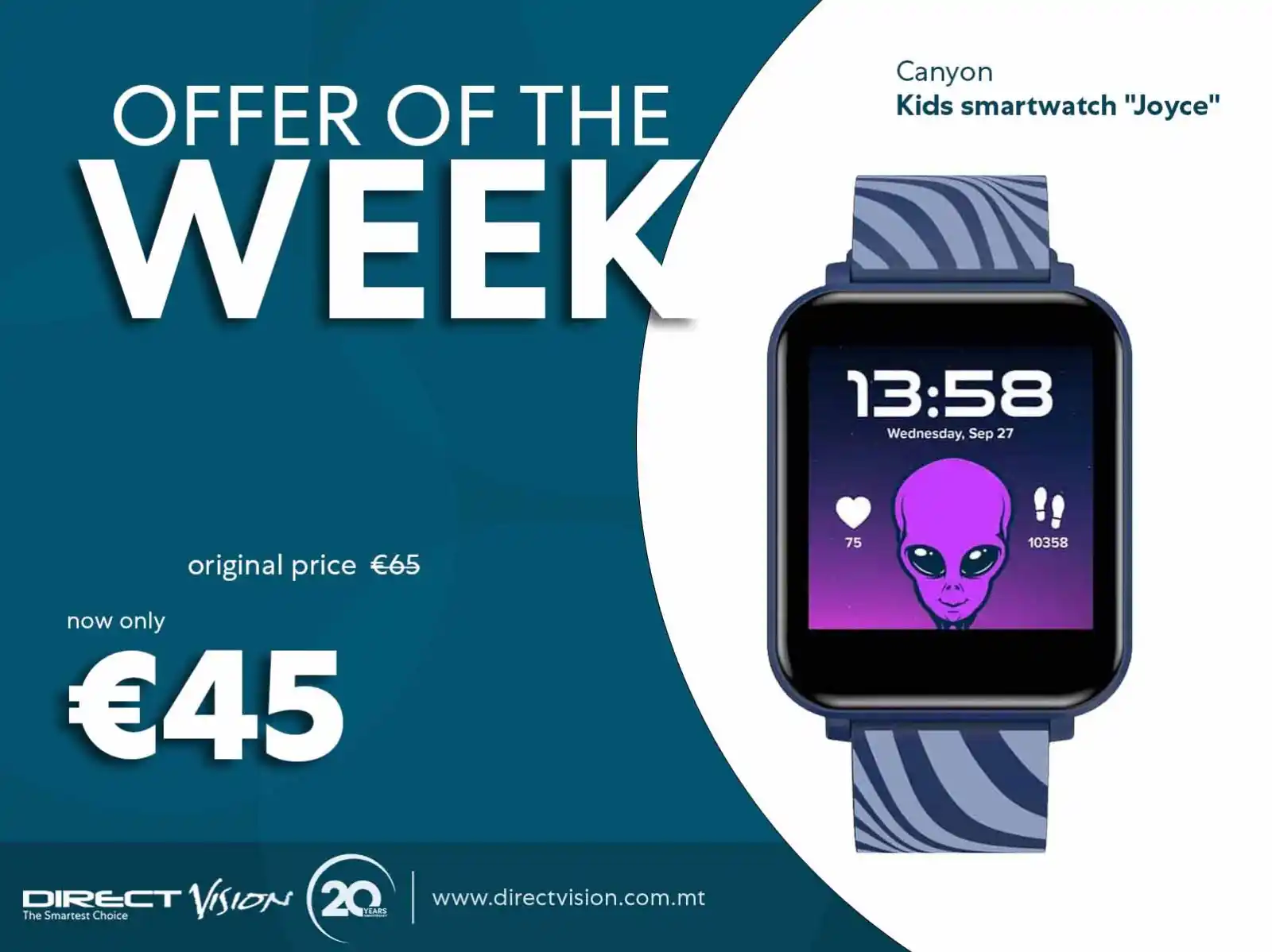 Image from Direct Vision Malta: ππ
π
ππ ππ
πππ ππππ Canyon Kids smartwatch "Joyce" - now ...