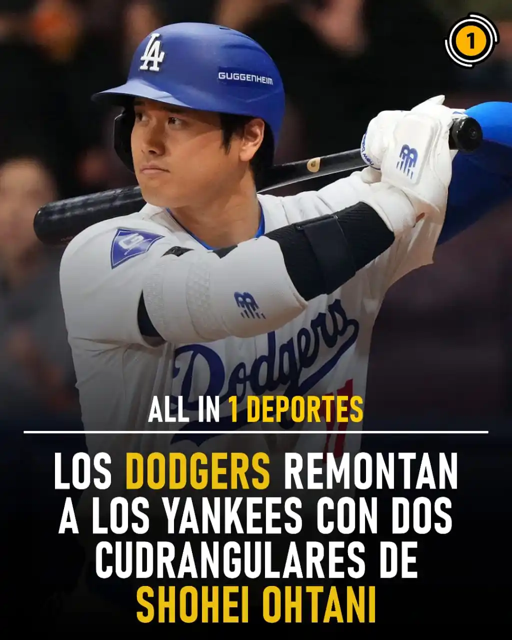 Image from All In 1 Deportes: 💥⚾ ¡Ohtani lidera remontada con 2 HRs ante Yankees! 🇯🇵🔥💪 Shohei ...