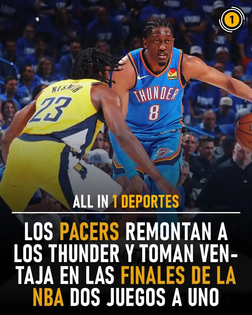 Image from All In 1 Deportes: 🏀🔥 ¡Pacers remontan y toman ventaja 2-1 en las Finales de la NBA! 🇺...