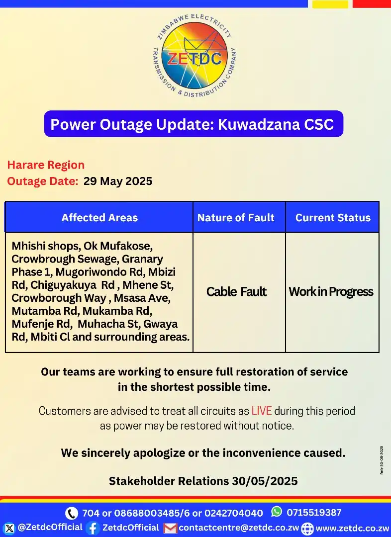 Image from ZETDC NATIONAL CONTACT CENTRE: <a class="text-blue-500 hover:underline cursor-pointer" href="/hashtag...