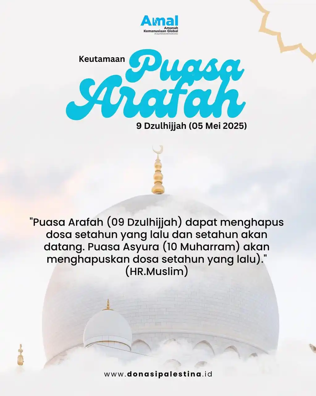 Image from Info Palestina dan Syam: Puasa Arafah bukan hanya tentang menahan lapar— tapi juga tentang mena...
