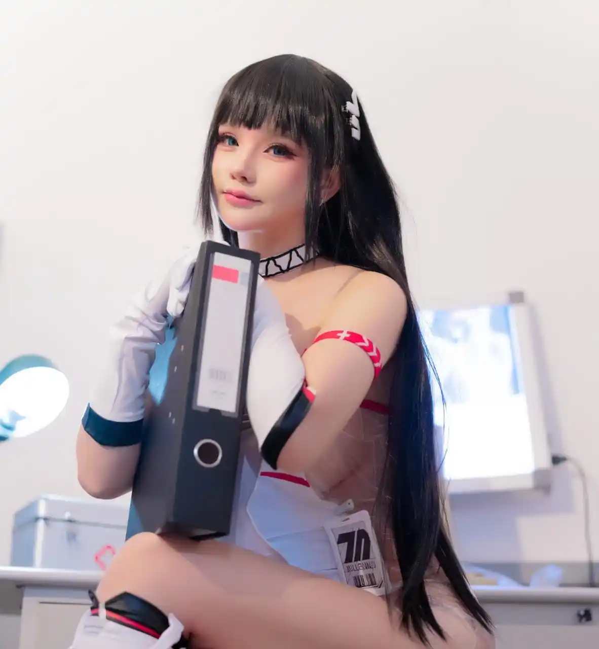 Image from Gudang Cosplay: Rissoft 前羽 cosplay Tsukatsuki Rio Nurse – Blue Archive Size: 358MB Lin...