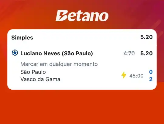 Image from Betano Oficial: São Paulo precisando correr atrás do placar em pleno Morumbis. Luciano...