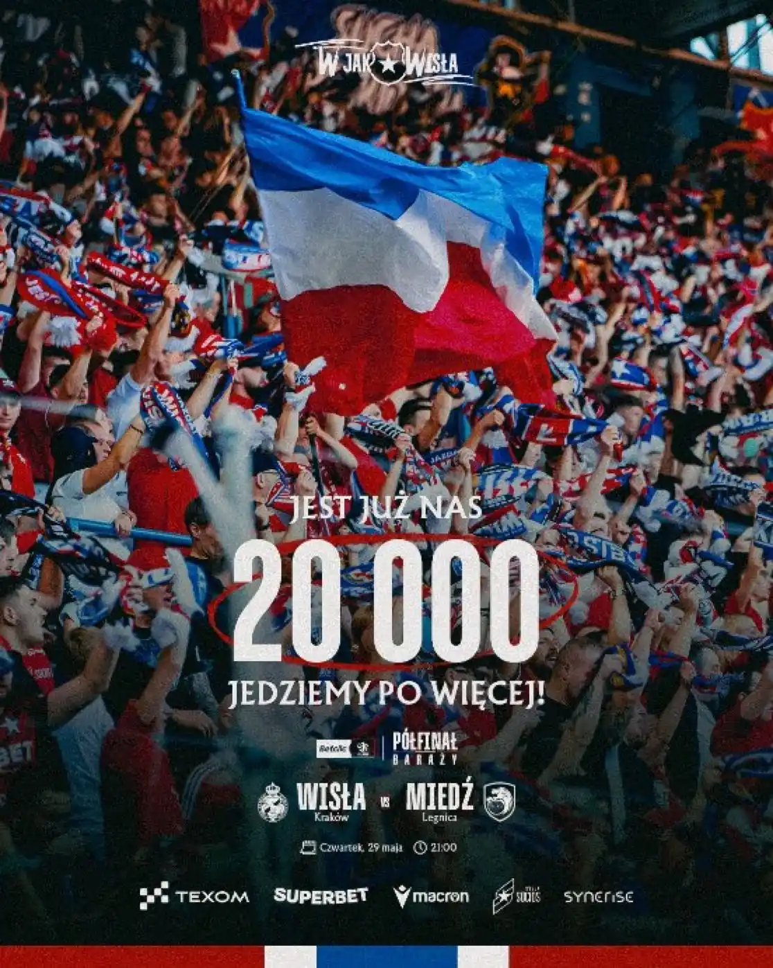 Image from Wisła Kraków 🔵⚪️🔴: Taka rada od nas - zalecamy się pośpieszyć z kupnem biletów 😎 ___ Ro...