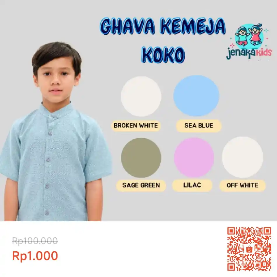 Image from INFO PROMO DISKON RACUN BELANJA | SHOPEE LAZADA TOKOPEDIA BLIBLI TIKTOK HIDDEN GEMS DAGET SHOPEE THR: Temukan 1 - 14 Tahun Ghava Kemeja Koko Anak Warna Sea Blue JENAKA KID...