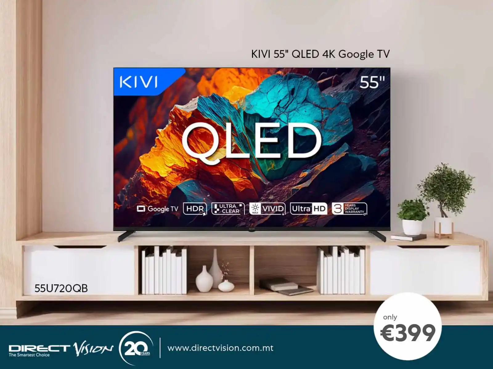 Image from Direct Vision Malta: The Best Quality TVs at the Best Prices 👈📺 KIVI 55U720QB 55" QLED 4...