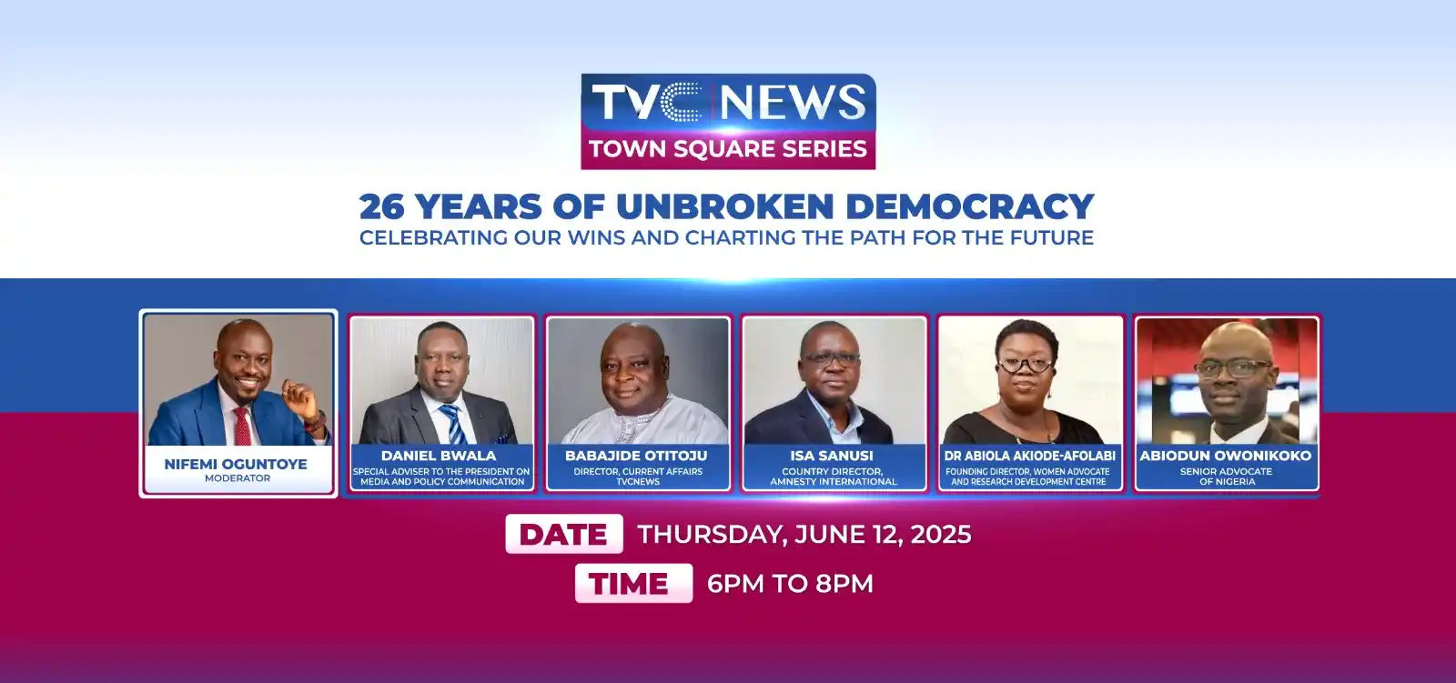 Image from TVC News Nigeria: *📺 TVC News Town Square Special 🇳🇬* Join us for a powerful convers...